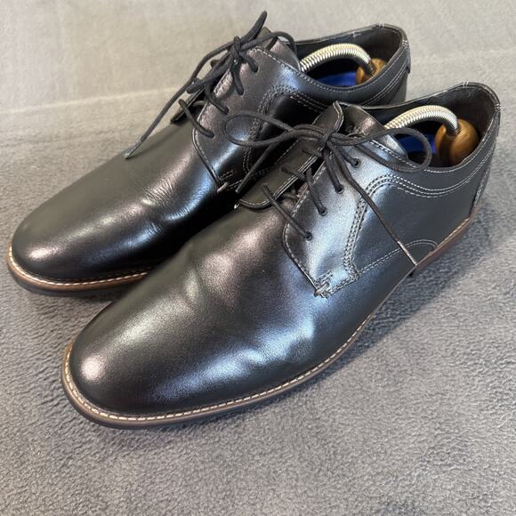 Nunn Bush Leather Oxford Shoes Mens 11.5 Comfort Gel Black Lace Up Dress main image 6